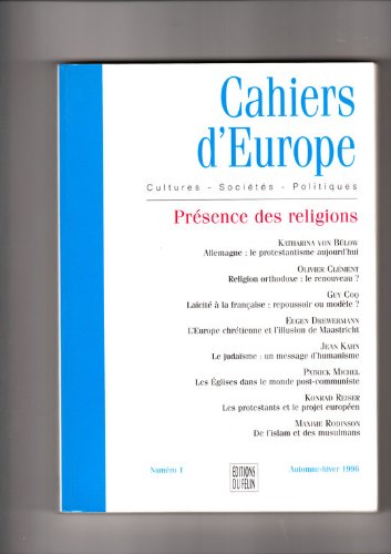 Beispielbild fr Cahiers d'Europe zum Verkauf von A TOUT LIVRE