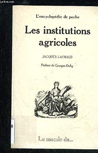 Les institutions agricoles