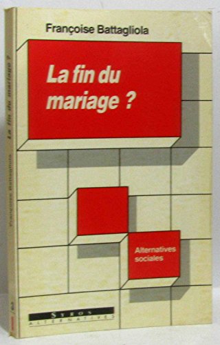 Beispielbild fr La Fin du mariage ?: Jeunes couples des annes 80 zum Verkauf von Ammareal