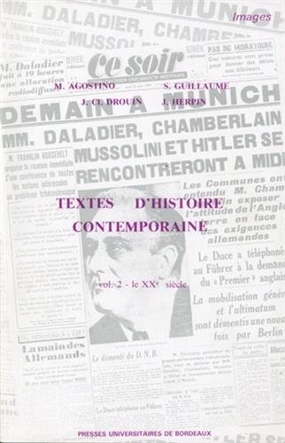 Beispielbild fr Textes d'histoire contemporaine. tome II : le 20e siecle zum Verkauf von medimops