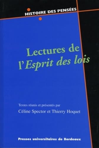 9782867813276: Lectures de l'esprit des lois