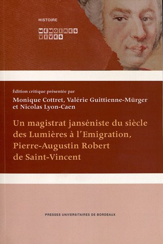 Beispielbild fr Un magistrat janseniste du siecle des Lumieres a l'emigration zum Verkauf von Librairie La Canopee. Inc.