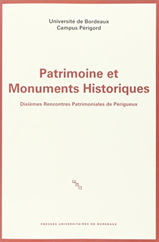 Beispielbild fr Patrimoine et monuments historiques Audrerie, Dominique et Collectif zum Verkauf von BIBLIO-NET