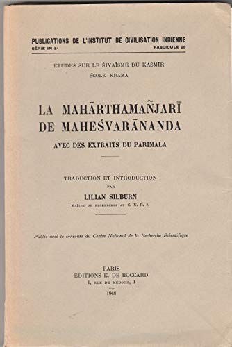 9782868030290: La Maharthamajari de Mahesvarananda