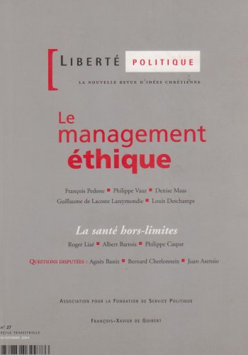 Beispielbild fr Le management thique zum Verkauf von A TOUT LIVRE