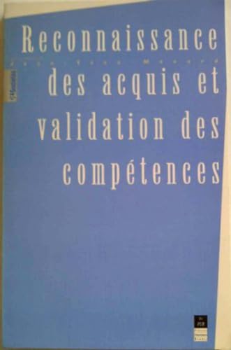 Beispielbild fr Reconnaissance des acquis et validation des competences zum Verkauf von Librairie La Canopee. Inc.