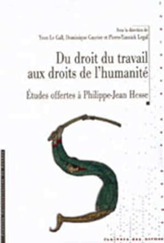 Beispielbild fr Du droit du travail aux droits de l'humanit : Etudes offertes  Philippe-Jean Hesse zum Verkauf von medimops