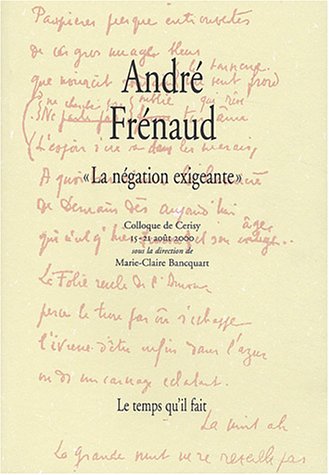 Beispielbild fr Andr Frnaud zum Verkauf von LiLi - La Libert des Livres
