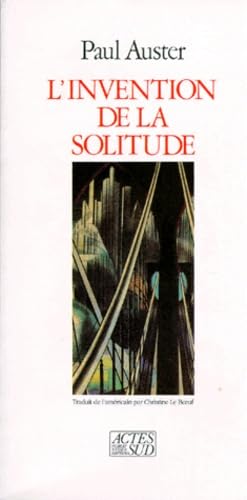 L'Invention de la solitude (9782868692894) by Auster, Paul