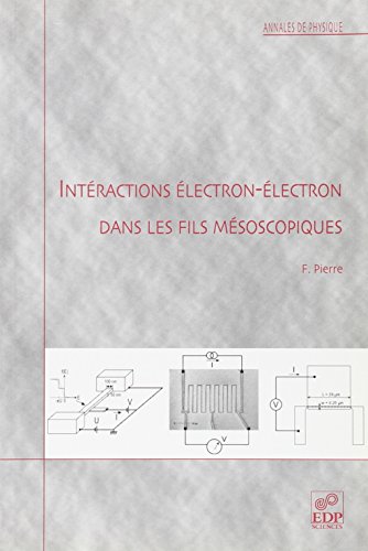 9782868835611: INTERACTIONS ELECTRON-ELECTRON DANS LES FILS MESOSCOPIQUES