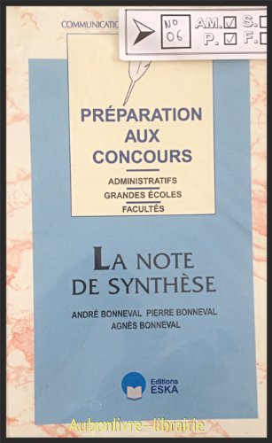 Stock image for La note de synthse for sale by medimops