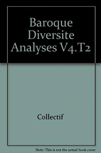 Stock image for baroque diversite analyses v4.t2 for sale by Chapitre.com : livres et presse ancienne