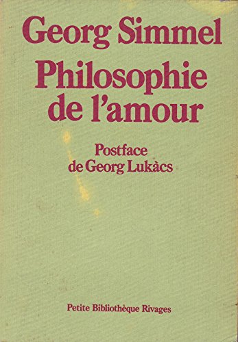 Beispielbild fr Philosophie de l'amour zum Verkauf von medimops