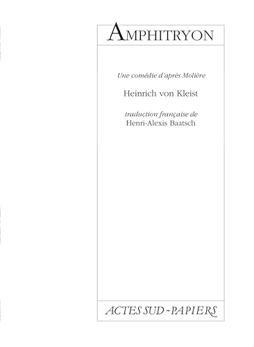 Amphitryon (9782869430310) by Kleist, Heinrich Von