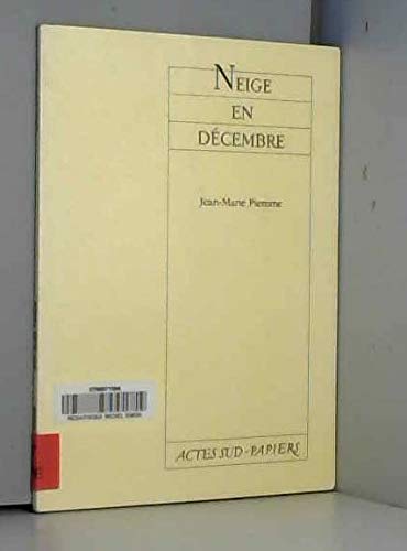 Beispielbild fr Neige En Decembre: [Lige, Thtre de la Place, 27 novembre 1987 zum Verkauf von medimops