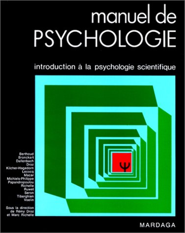 9782870090695: Manuel de psychologie: Introduction  la psychologie scientifique