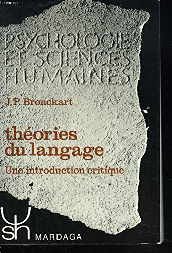 Imagen de archivo de Thories du langage a la venta por medimops