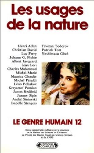 Stock image for GENRE HUMAIN 12 USAGES DE LA NATURE for sale by Librairie l'Aspidistra