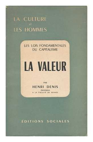 Stock image for La valeur. Collection : Le genre humain, N 14. for sale by AUSONE