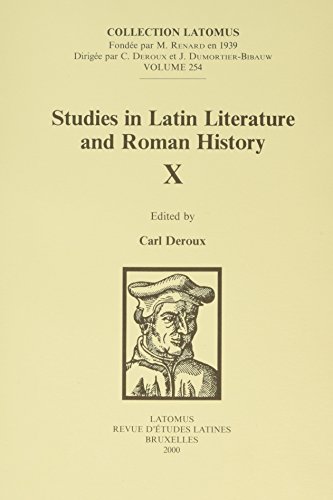 Imagen de archivo de STUDIES IN LATIN LITERATURE AND ROMAN HISTORY X a la venta por Camilla's Bookshop