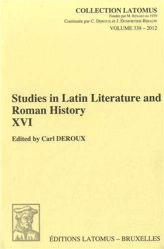 Beispielbild fr Studies in Latin Literature and Roman History XVI zum Verkauf von ISD LLC