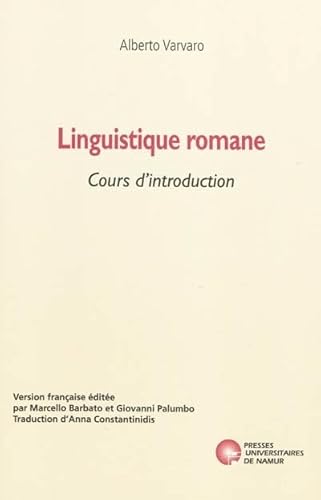 Beispielbild fr linguistique romane ; cours d'introduction" zum Verkauf von Gallix