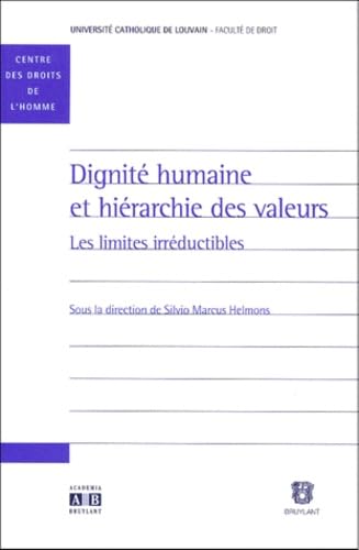 Dignite hum. hierarch.valeurs (9782872095421) by Marcus