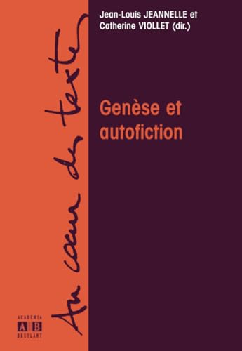 Stock image for Gense et autofiction for sale by medimops