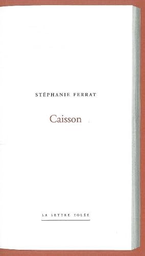 9782873173524: Caisson: Stphanie Ferrat (Collection Poiesis)