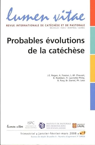 Beispielbild fr Probables Evolutions de la Catechese zum Verkauf von Librairie Th  la page