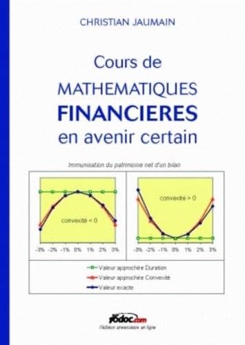 Stock image for COURS DE MATHEMATIQUE FINANCIERES: Immunisation du patrimoine net d'un bilan for sale by medimops