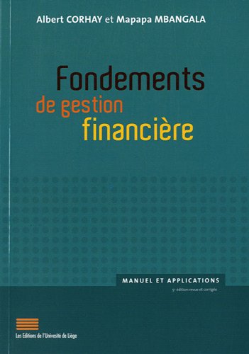 Beispielbild fr Fondements de gestion financire : Manuel et applications zum Verkauf von medimops