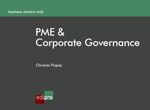 Stock image for PME & Corporate Governance for sale by medimops