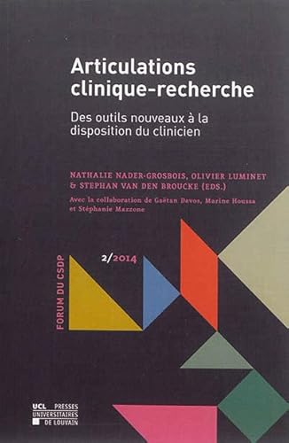 Stock image for Articulations clinique-recherche: Des outils nouveaux  la disposition du clinicien for sale by Ammareal