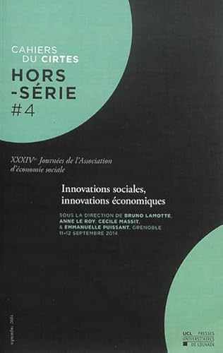 Beispielbild fr Innovations sociales, innovations conomiques: XXXIVes Journes de l'Association d'conomie sociale zum Verkauf von medimops