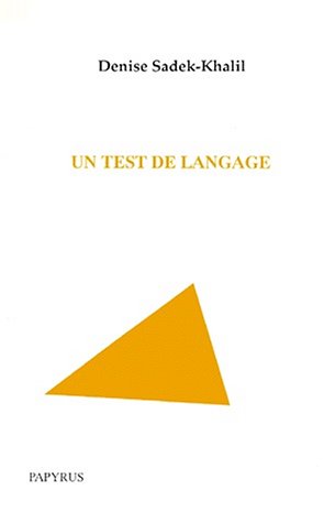 Imagen de archivo de Un test de langage a la venta por medimops
