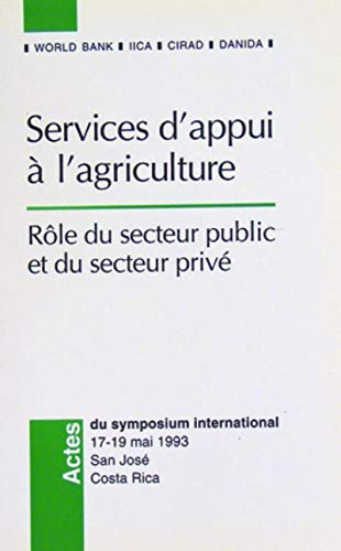 Services d'appui à l'agriculture