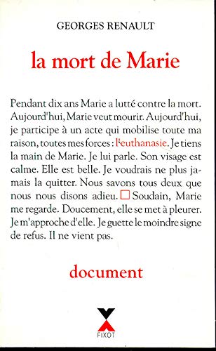 Stock image for La Mort De Marie : Document for sale by RECYCLIVRE