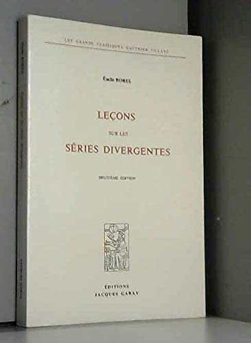 Beispielbild fr LECONS SUR LES SERIES DIVERGENTES (French Edition) zum Verkauf von Gallix