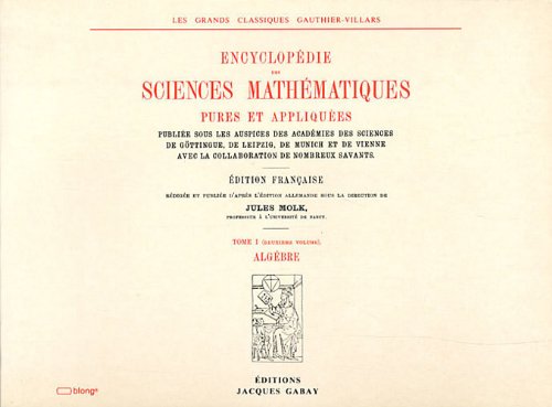 9782876471016: ENCYCLO DES SCIENCES MATHEMATIQUES, T. 1, V. 2. ALGEBRE (French Edition)