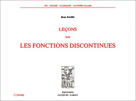 Beispielbild fr LECONS SUR LES FONCTIONS DISCONTINUES (French Edition) zum Verkauf von Gallix