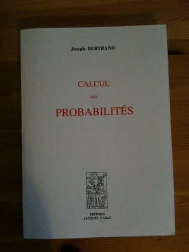 Calcul des probabilités, 1889