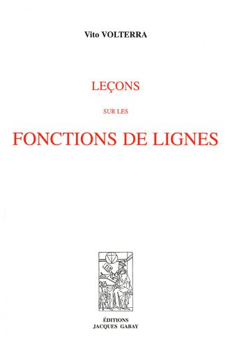 Leçons sur les fonctions de lignes, 1913