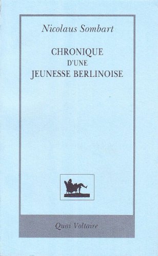 Imagen de archivo de Chronique d'une jeunesse berlinoise, 1933-1943 a la venta por medimops