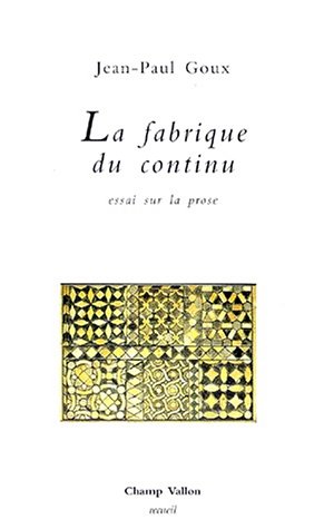 Beispielbild fr LA FABRIQUE DU CONTINU zum Verkauf von Gallix