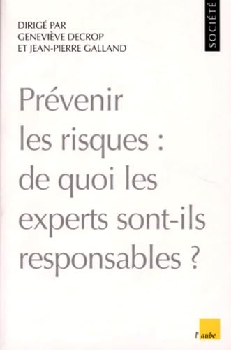 Stock image for Prvenir les risques : De quoi les experts sont-ils responsables ? for sale by medimops