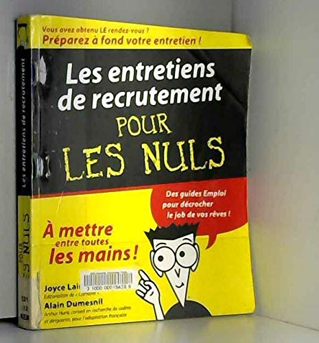 Beispielbild fr Les Entretiens de recrutement pour les nuls zum Verkauf von medimops