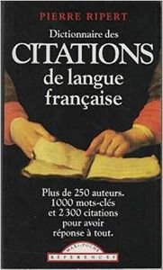 Beispielbild fr Dictionnaire des citations de langue anglaise zum Verkauf von A TOUT LIVRE