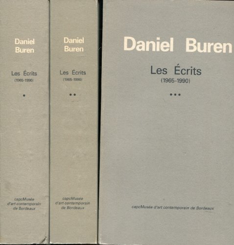 9782877210812: Daniel Buren, crits, 1965-1990. Catalogues thmatiques, 3 volumes, 1990