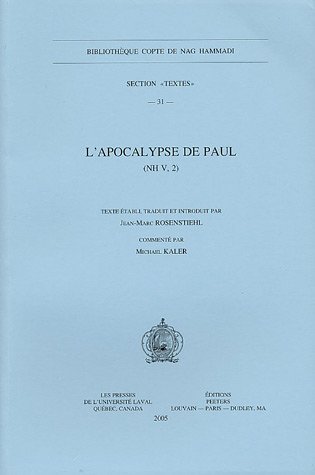 9782877238618: L'Apocalypse de Paul (NH V, 2)